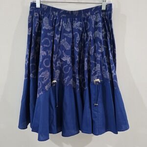 Malco Modes Womens Pleated Skirt Size Medium Cowgirl Rodeo Western Line Dancing